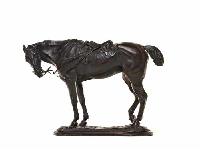 Appraisal: JOHN WILLIS GOOD British - The Tired Hunter bronze with