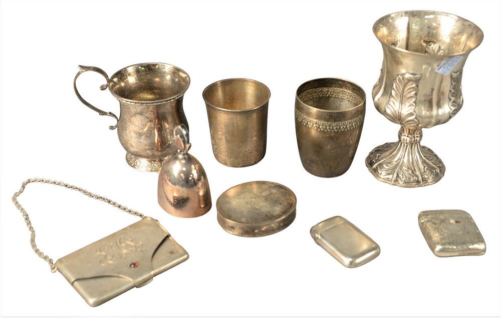 Appraisal: Sterling Silver Lot to include Georg Jensen bell W Adams