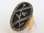 Appraisal: An early th century paste and enamel ring the large