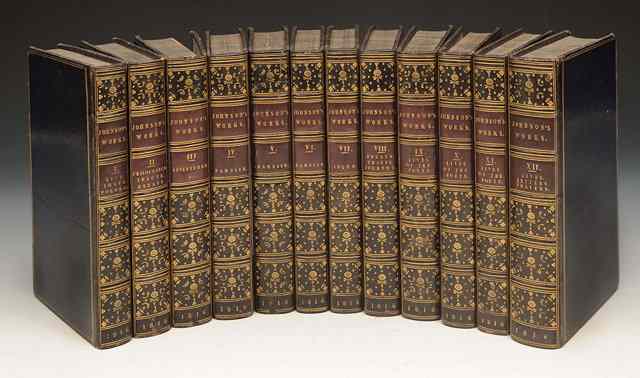 Appraisal: JOHNSON Samuel The Works of Samuel Johnson LL D A