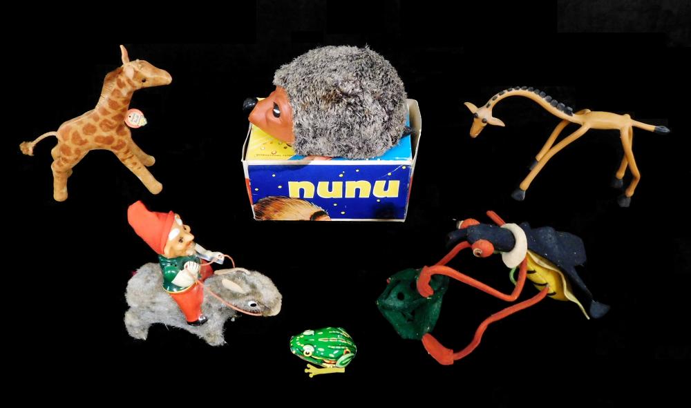 Appraisal: TOYS Six animal themed toys 's- 's including Steiff spotted