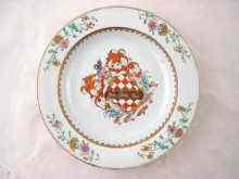 Appraisal: A Chinese porcelain armorial soup plate c bearing the arms