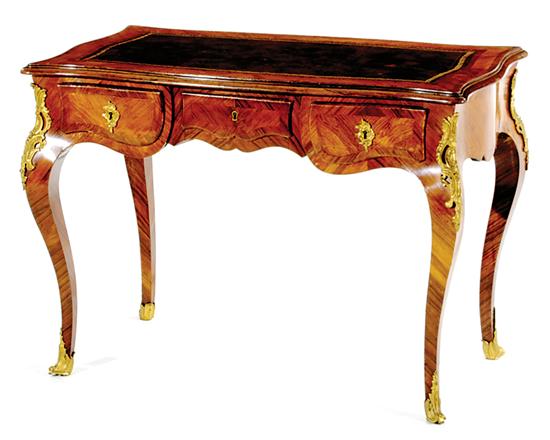 Appraisal: Louis XV style kingwood and ormolu-mounted desk late th century