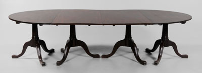 Appraisal: Fine George III Four-Pedestal Dining Table British early th century