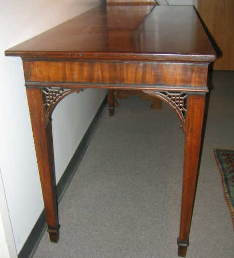 Appraisal: ENGLISH TH CENTURY MAHOGANY CONSOLE TABLE Rectangular top over the