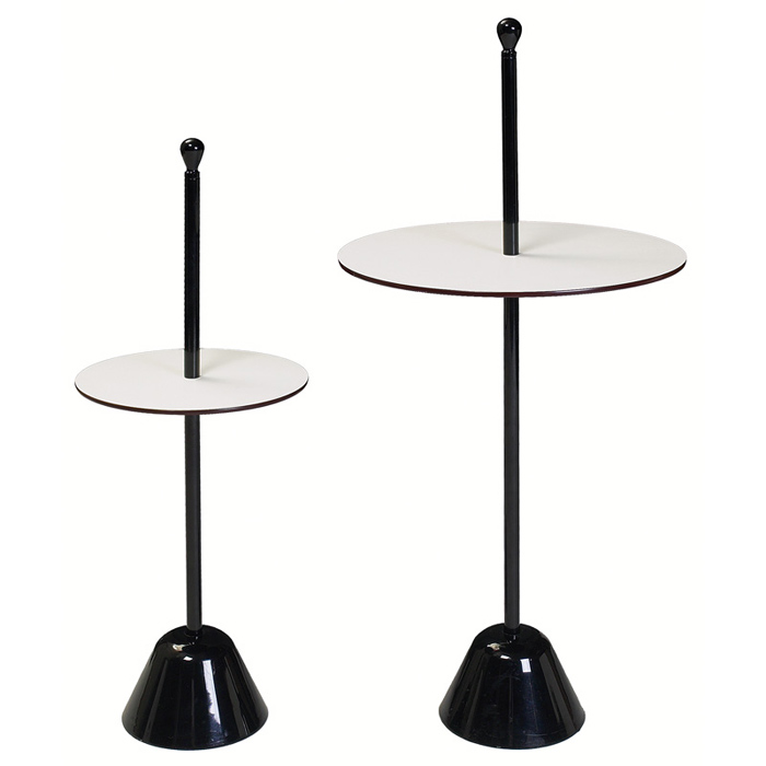 Appraisal: Achille Castiglioni Servomuto tables by Zanotta two s Italy round