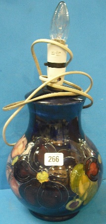 Appraisal: Moorcroft Lampbase decorated in the Clematis design height cm