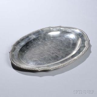 Appraisal: George III Sterling Silver Platter London - George Heming William