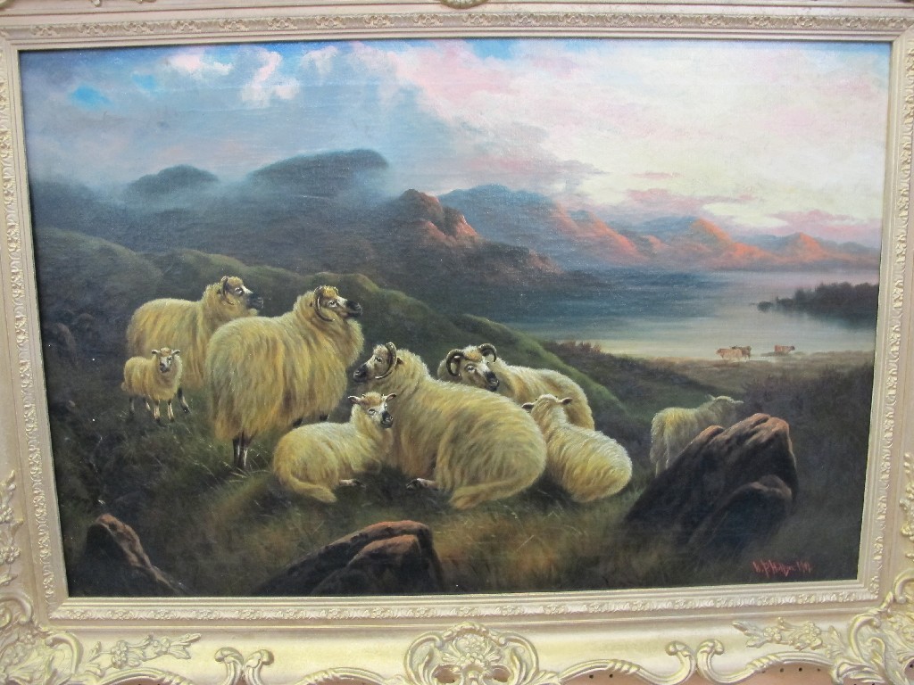 Appraisal: W P HOLLYER Oil on canvas 'Loch Awe' signed and