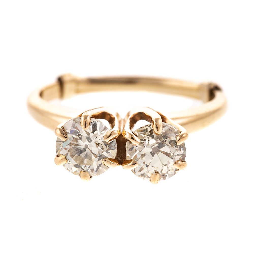 Appraisal: A ctw Double Diamond Ring in K K yellow gold