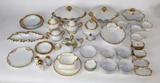 Appraisal: Limoges others gold trim porcelain service Assembled lot of Limoges