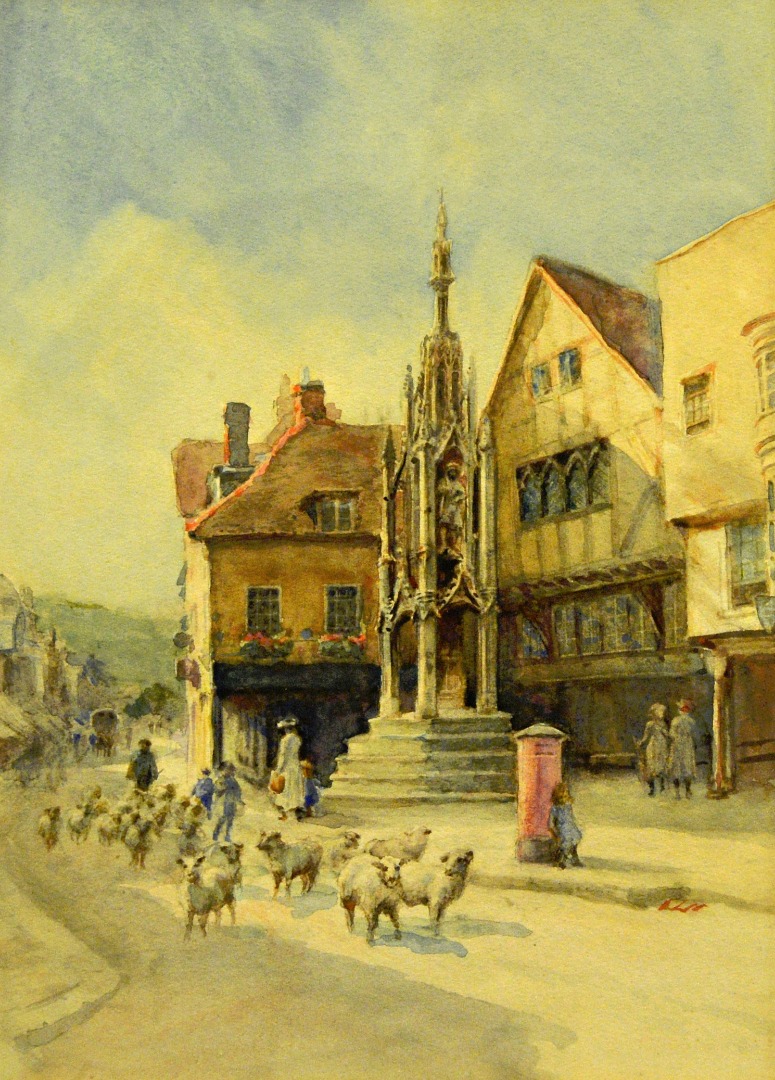 Appraisal: Frank Dickson British - The Buttercross Winchester watercolour x cm