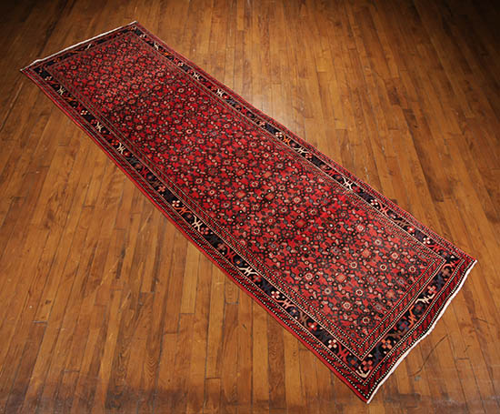 Appraisal: Hamadan Rug Contemporary Red ground with millefleur field within a