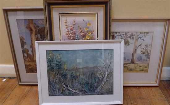 Appraisal: A GROUP OF ASSORTED WORK INCLUDING REPRODUCTION PRINTS A WATERCOLOUR