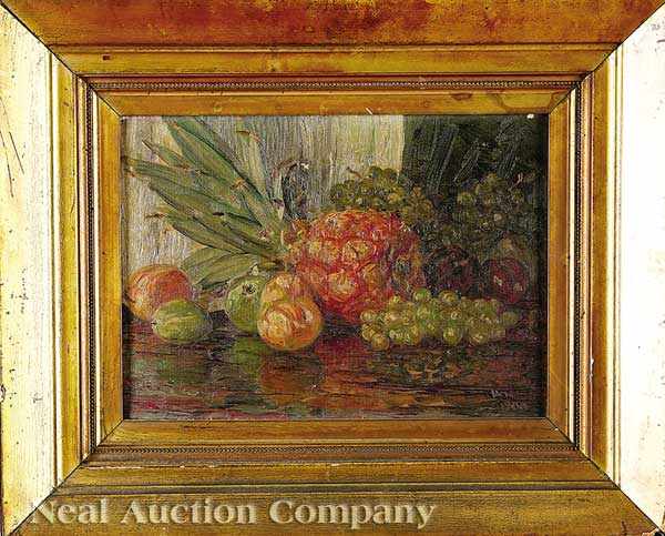 Appraisal: William Woodward American Louisiana - Still Life with Pineapple oil