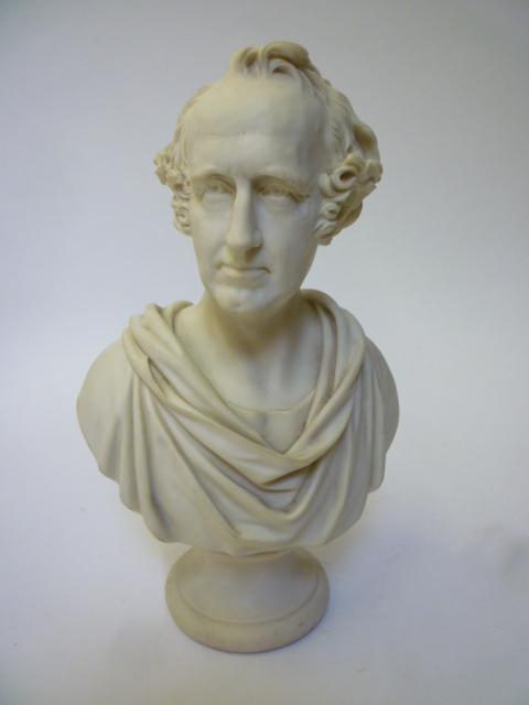 Appraisal: A VICTORIAN PARIAN BUST modelled by Martin Milmore depicting a