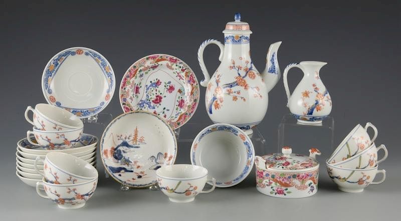 Appraisal: Mottahedeh Tea Set More pcs Mottahedeh K'ang Hsi style Imari