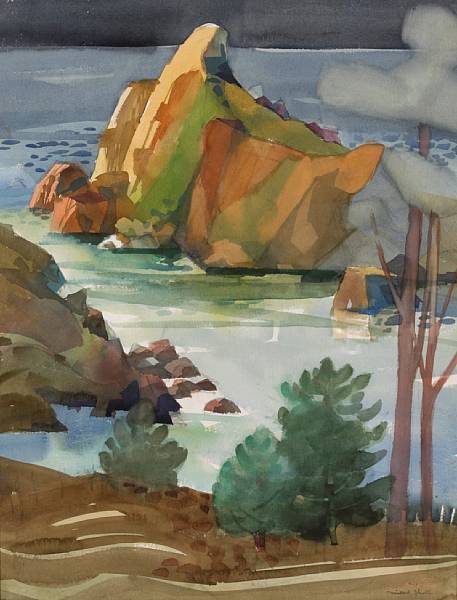 Appraisal: Millard Sheets American - 'Barking Rock Gualala' signed 'Millard Sheets'