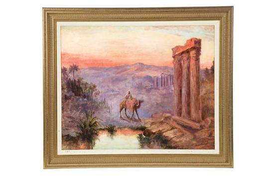 Appraisal: ORIENTALIST LANDSCAPE BY JOSEPHINE E BRADSTREET MAINE - Oil on