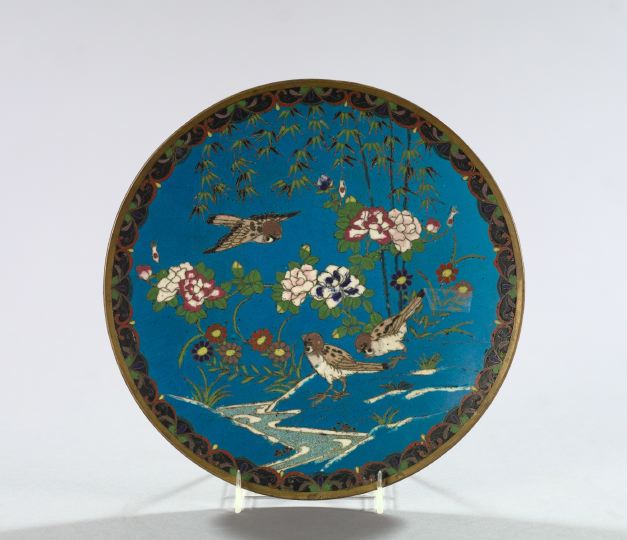 Appraisal: Kuang-Hsu Cloisonne and Champleve Enamel Cabinet Plate fourth quarter th