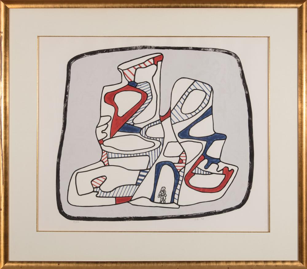 Appraisal: Jean Dubuffet French - Immeuble screenprint pencil-initialed and dated lower