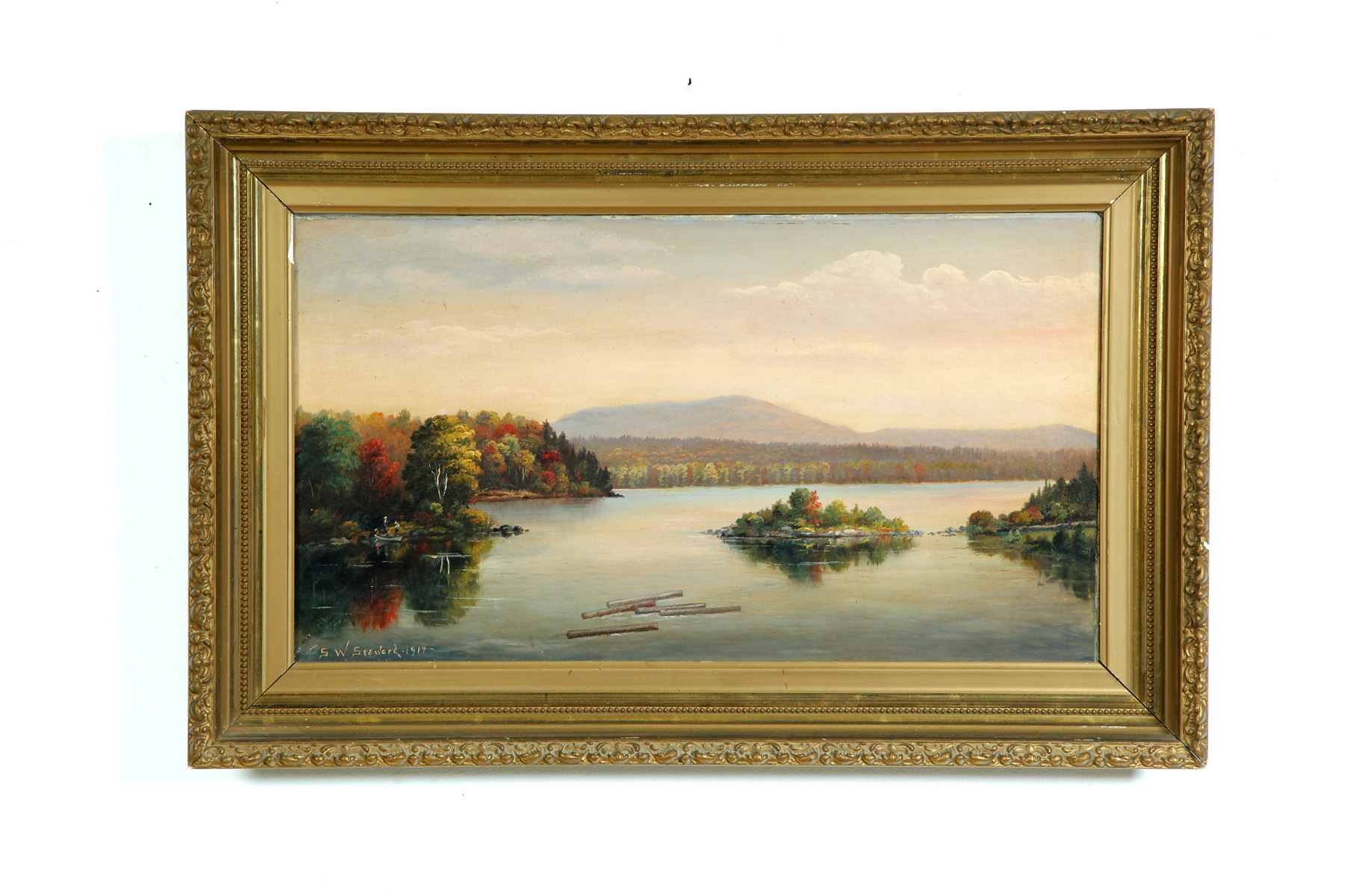 Appraisal: MAINE LANDSCAPE BY SETH W STEWARD AMERICAN - Oil on