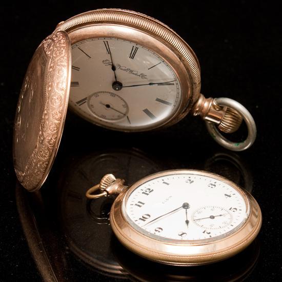 Appraisal: Two Elgin pocket watches gold-filled hunting case pocket watch movement