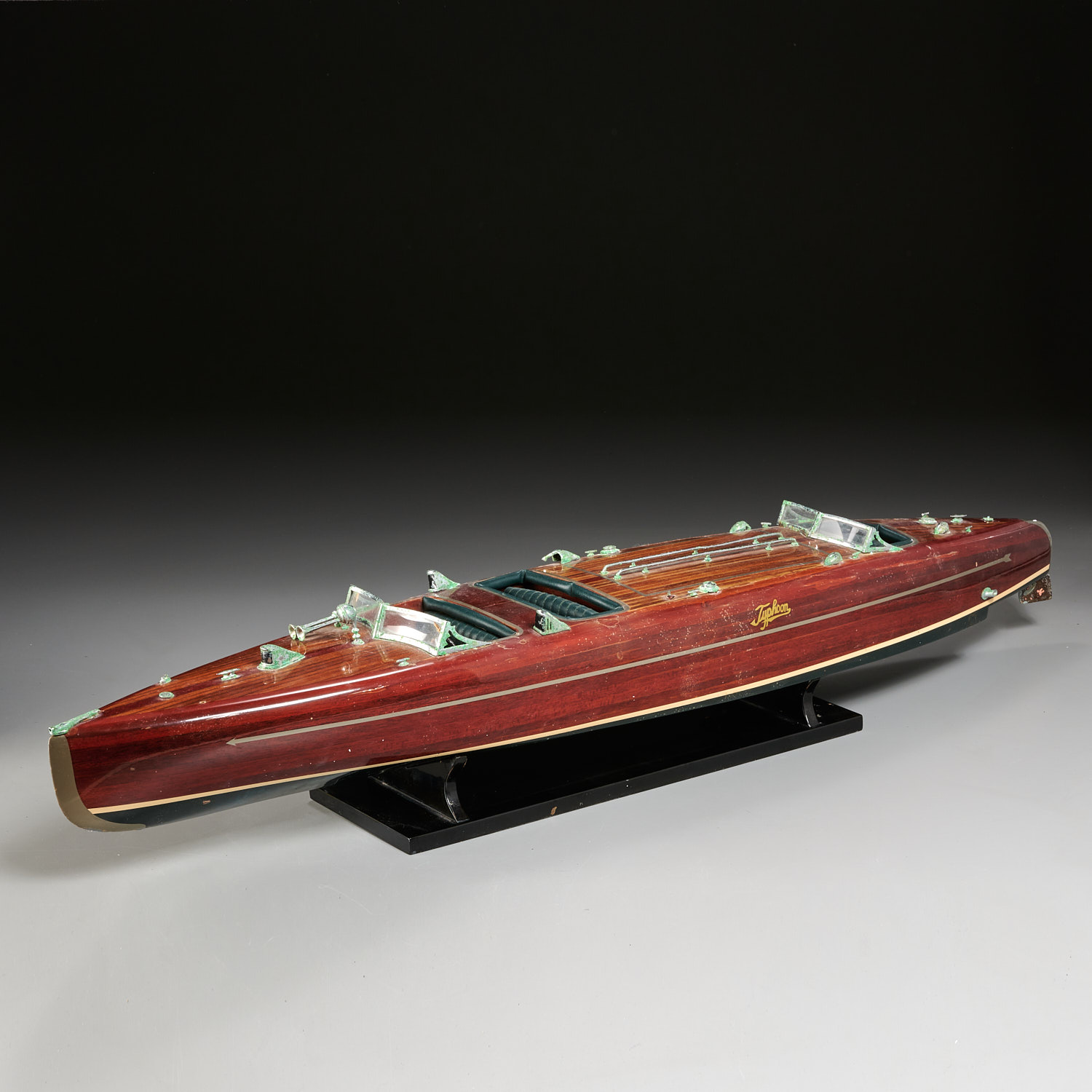 Appraisal: SCALE MODEL EDSEL FORD TYPHOON SPEEDBOAT th c American lacquered