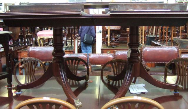 Appraisal: A George III style extending 'D' end dining table the