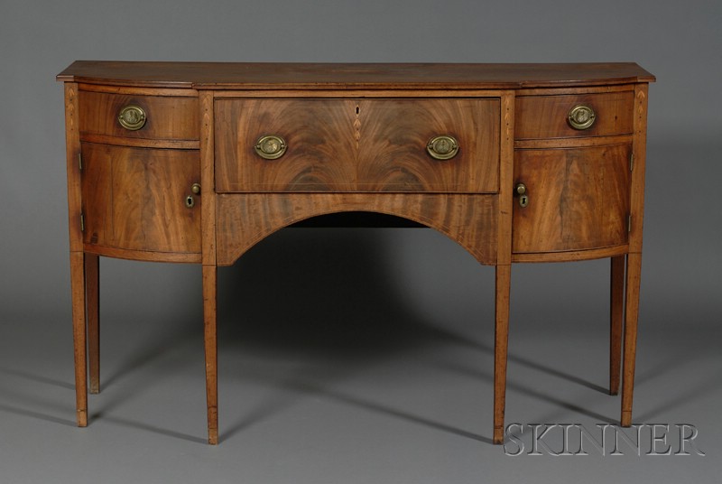 Appraisal: Federal Mahogany Inlaid Sideboard attributed to John and Thomas Seymour