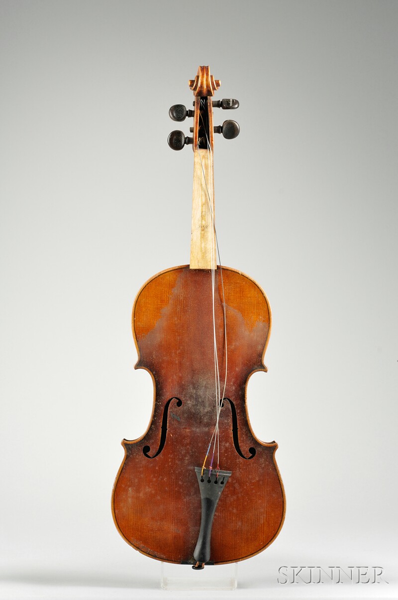 Appraisal: German Violin c labeled STRADIVARIUS length of back mm with