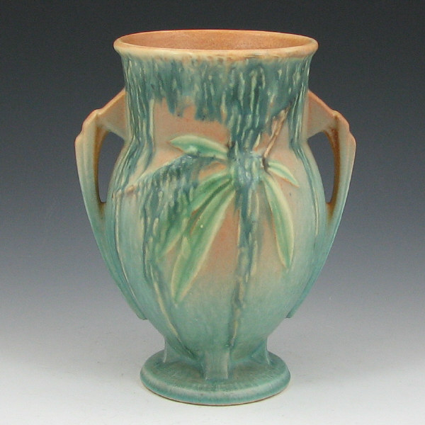 Appraisal: Roseville Moss - Vase - Mint Roseville Moss handled vase