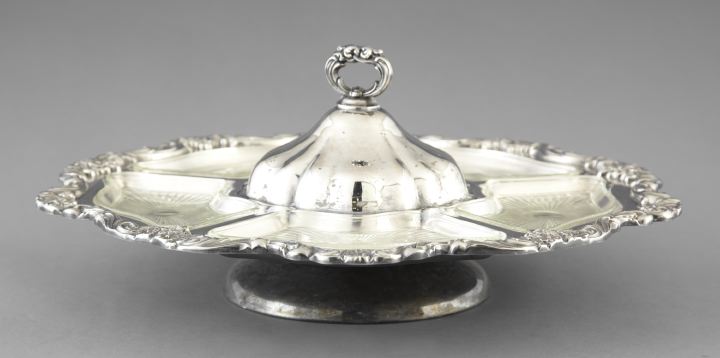 Appraisal: Impressive American Silverplate Footed Relishes Tray second quarter th century