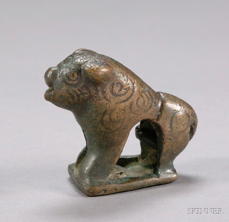 Appraisal: Bronze Lion Asia Minor Seljuk period th century washed surface