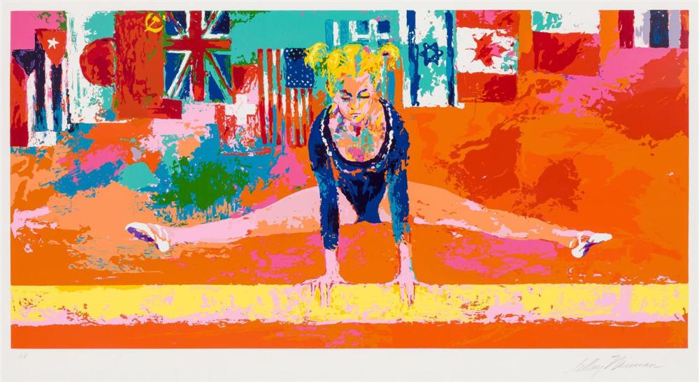 Appraisal: LEROY NEIMAN American - Gymnast serigraph signed in pencil LeRoy