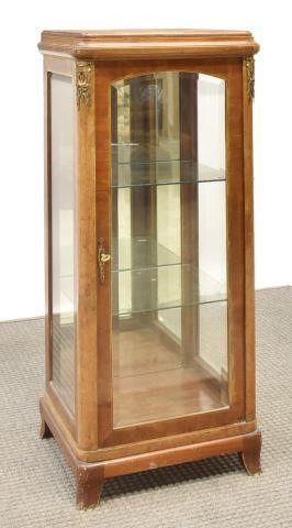 Appraisal: French vitrine display cabinet early th c burlwood top over