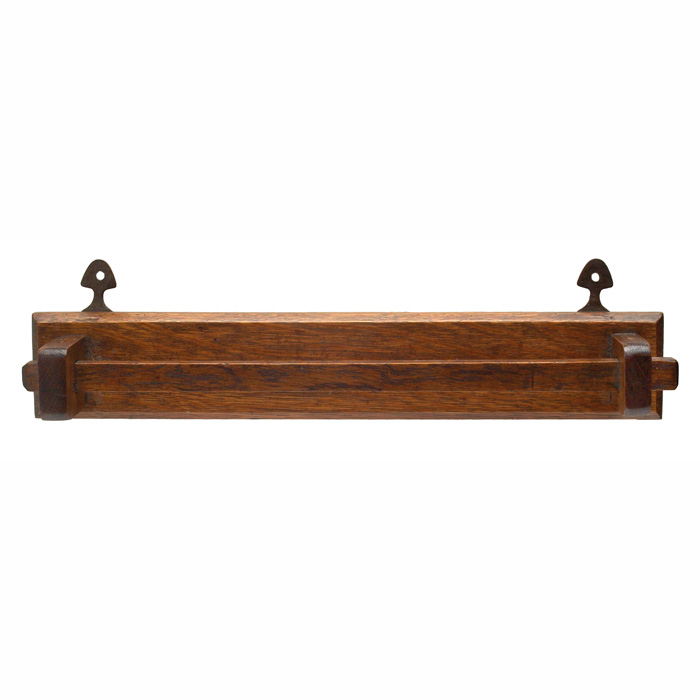 Appraisal: Arts Crafts towel rack oak with an original finish and