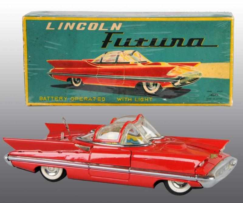 Appraisal: Tin Lincoln Futura Battery-Operated Toy Description Japanese Working Made by