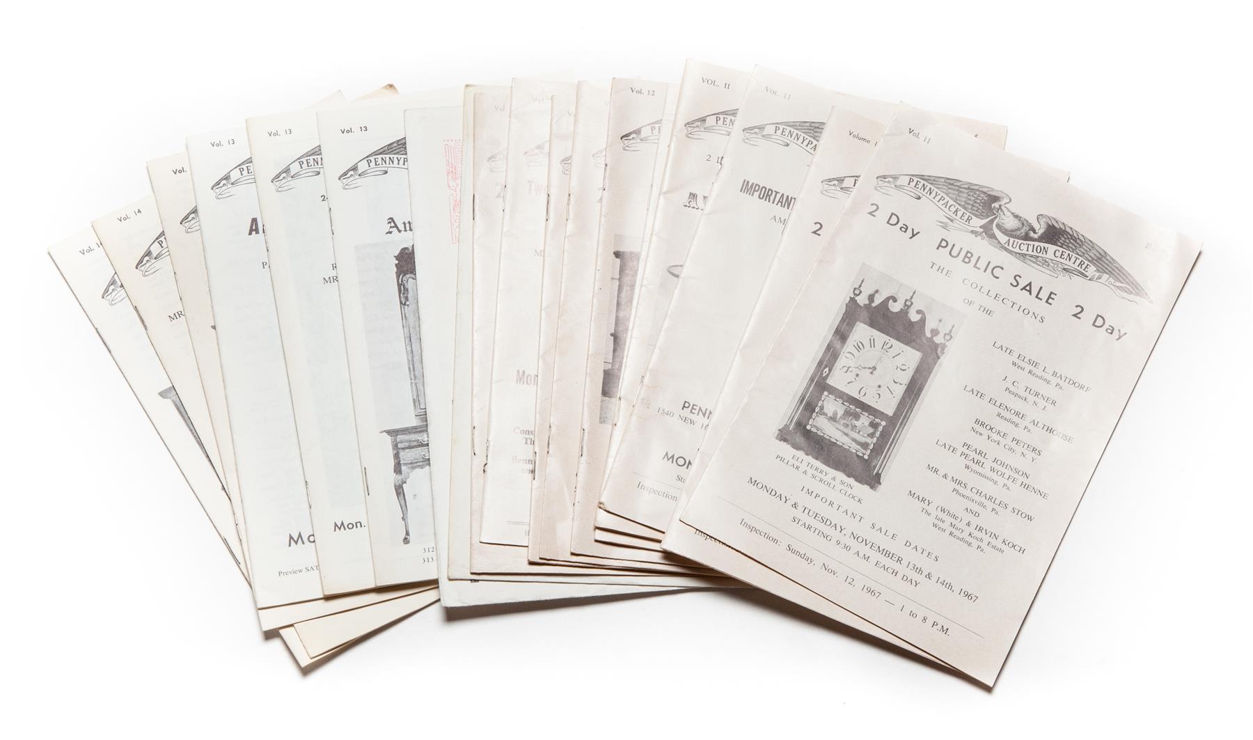 Appraisal: GROUP OF AUCTION CATALOGUES Including Parke Bernet and American Art