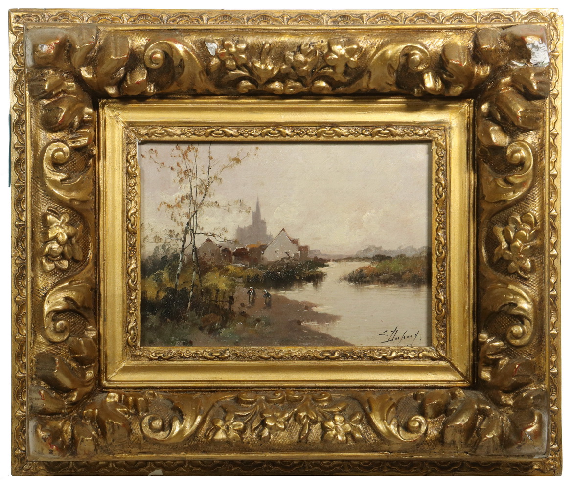 Appraisal: EUGENE GALIENNE-LALOU AS LOUIS DUPUY FRANCE - Small River Landscape