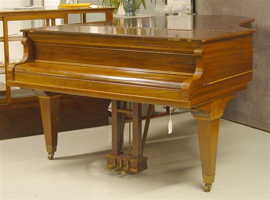 Appraisal: Kimball Parlor Grand Piano Serial number Ribbon mahogany veneer case