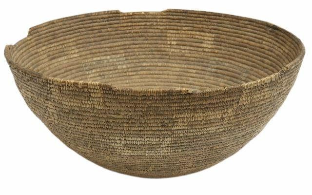 Appraisal: Papago willow wine basket c st quarter thc of large