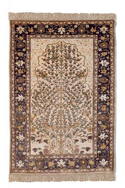 Appraisal: An Afghan tree of life rug An Afghan tree of