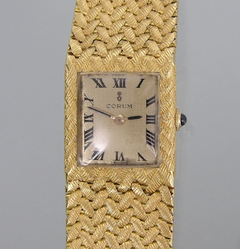 Appraisal: A Vintage k Gold Wristwatch by Corum k yellow gold