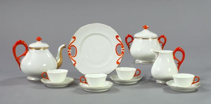 Appraisal: Twelve-Piece Limoges Porcelain Tea-and-Pastry Service for Four Persons third quarter