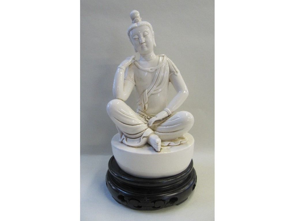 Appraisal: Chinese porcelain figure of an immortal with impressed seal mark