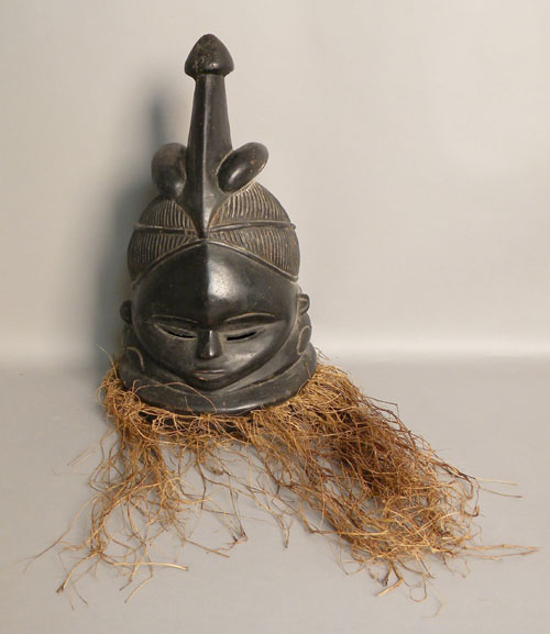 Appraisal: Carved African helmet mask h