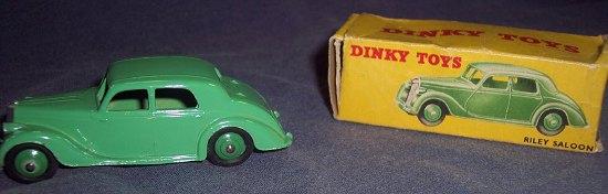 Appraisal: Dinky Toys No Riley Saloon green boxed