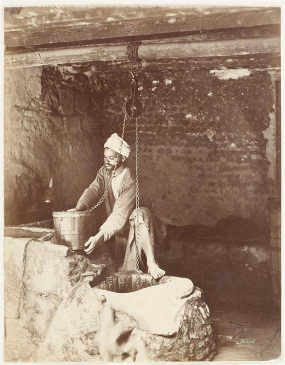 Appraisal: BECHARD Henri Active - photos Karnak Interior of hypostyle room