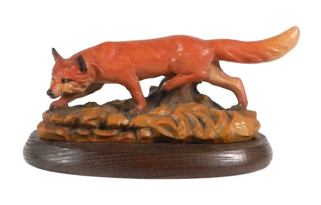 Appraisal: Red Fox wood carving by artist Gunther Granget for Anri